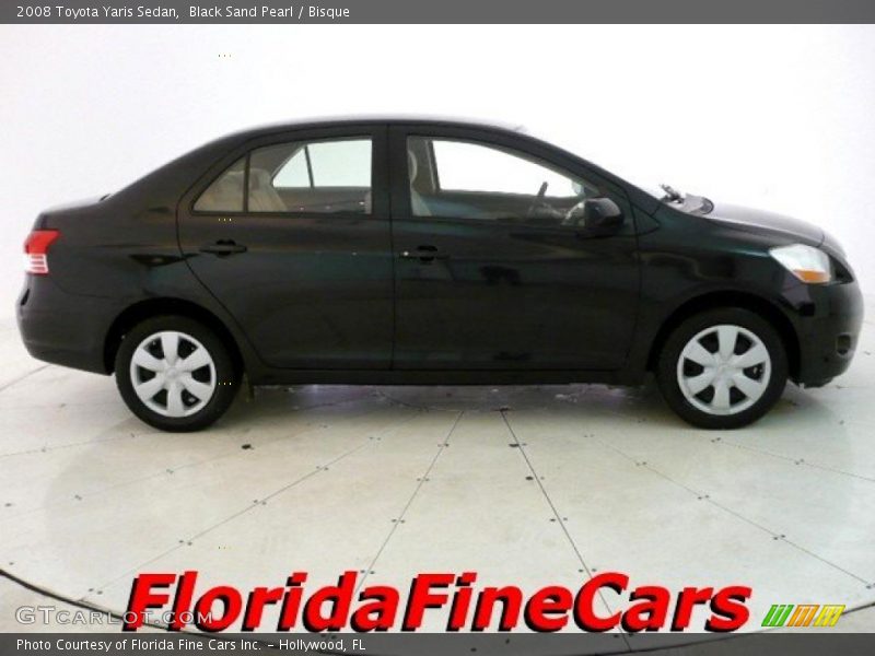 Black Sand Pearl / Bisque 2008 Toyota Yaris Sedan