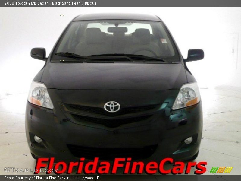 Black Sand Pearl / Bisque 2008 Toyota Yaris Sedan