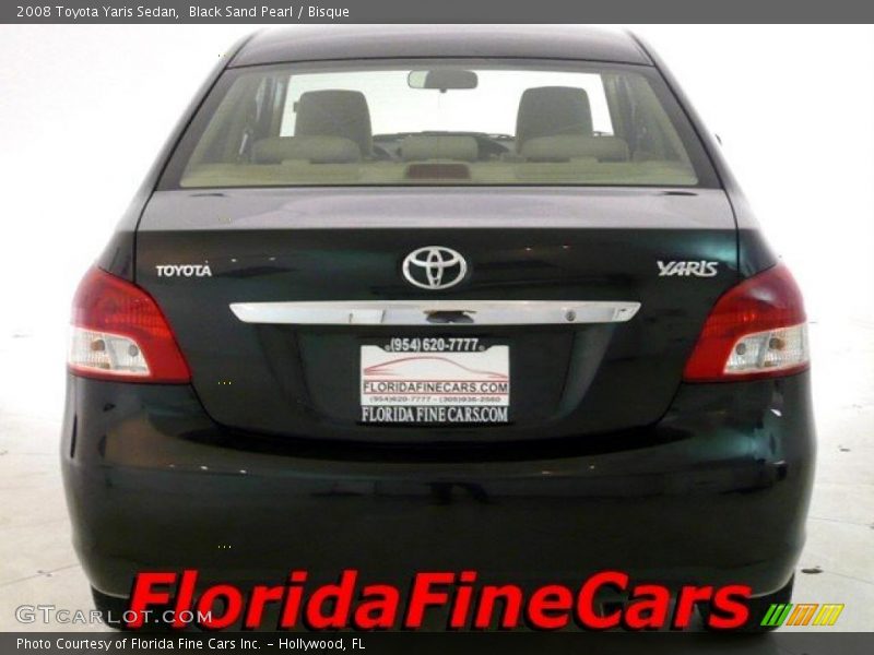 Black Sand Pearl / Bisque 2008 Toyota Yaris Sedan