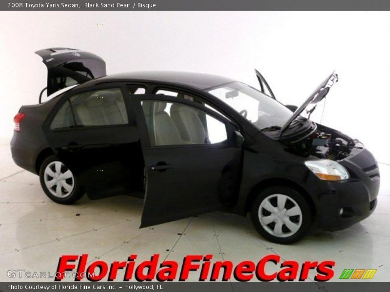 Black Sand Pearl / Bisque 2008 Toyota Yaris Sedan