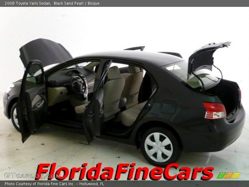 Black Sand Pearl / Bisque 2008 Toyota Yaris Sedan