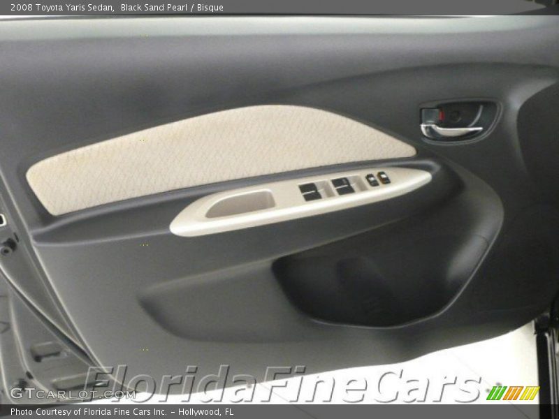 Black Sand Pearl / Bisque 2008 Toyota Yaris Sedan