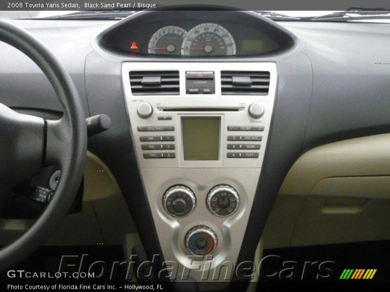 Black Sand Pearl / Bisque 2008 Toyota Yaris Sedan