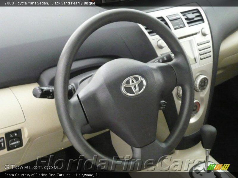 Black Sand Pearl / Bisque 2008 Toyota Yaris Sedan