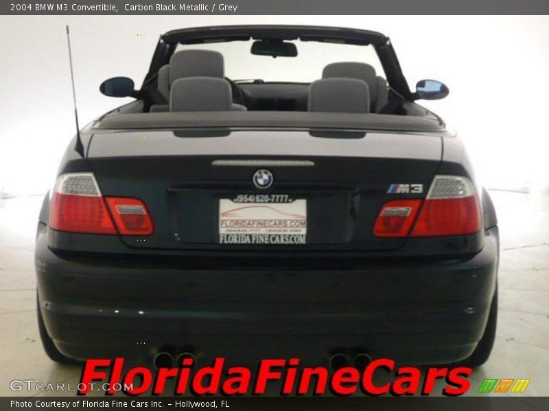 Carbon Black Metallic / Grey 2004 BMW M3 Convertible