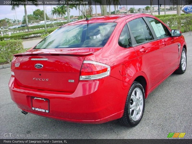 Vermillion Red / Medium Stone 2008 Ford Focus SES Sedan
