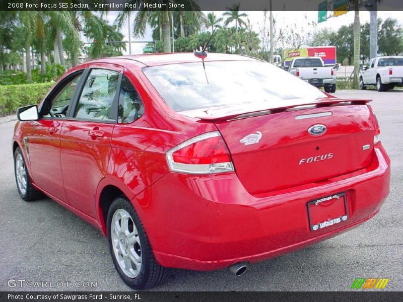 Vermillion Red / Medium Stone 2008 Ford Focus SES Sedan