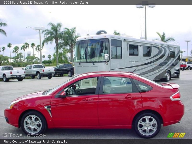 Vermillion Red / Medium Stone 2008 Ford Focus SES Sedan