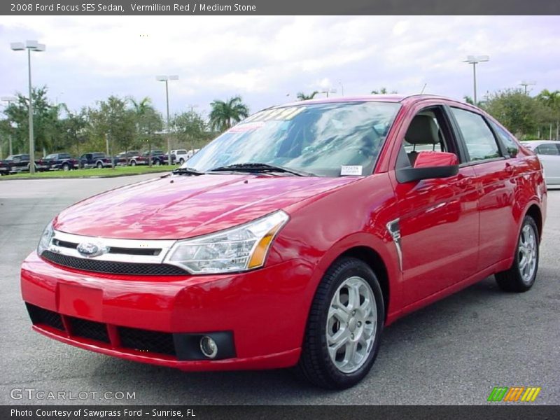 Vermillion Red / Medium Stone 2008 Ford Focus SES Sedan