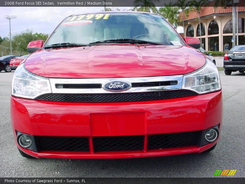 Vermillion Red / Medium Stone 2008 Ford Focus SES Sedan