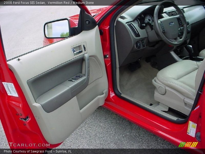 Vermillion Red / Medium Stone 2008 Ford Focus SES Sedan