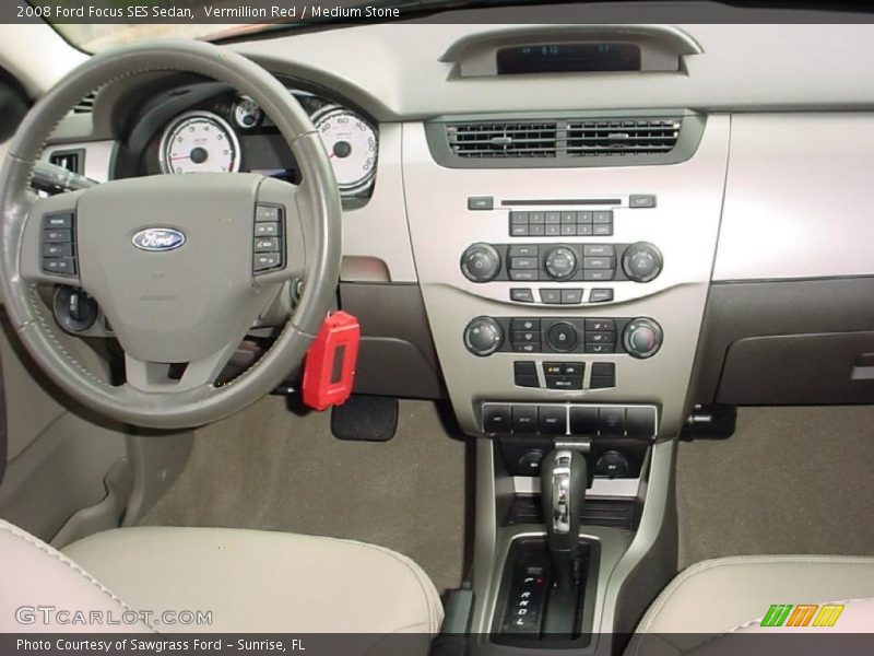 Vermillion Red / Medium Stone 2008 Ford Focus SES Sedan