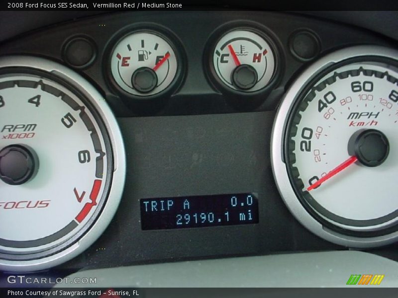 Vermillion Red / Medium Stone 2008 Ford Focus SES Sedan