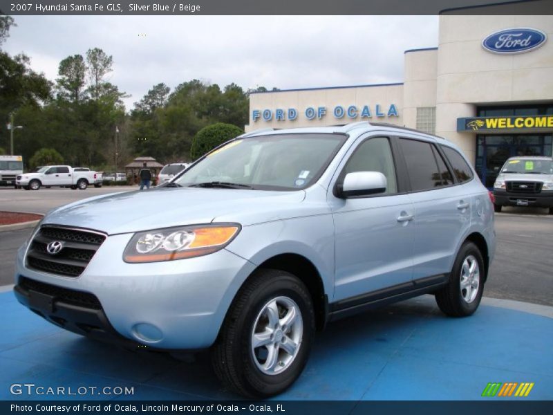 Silver Blue / Beige 2007 Hyundai Santa Fe GLS