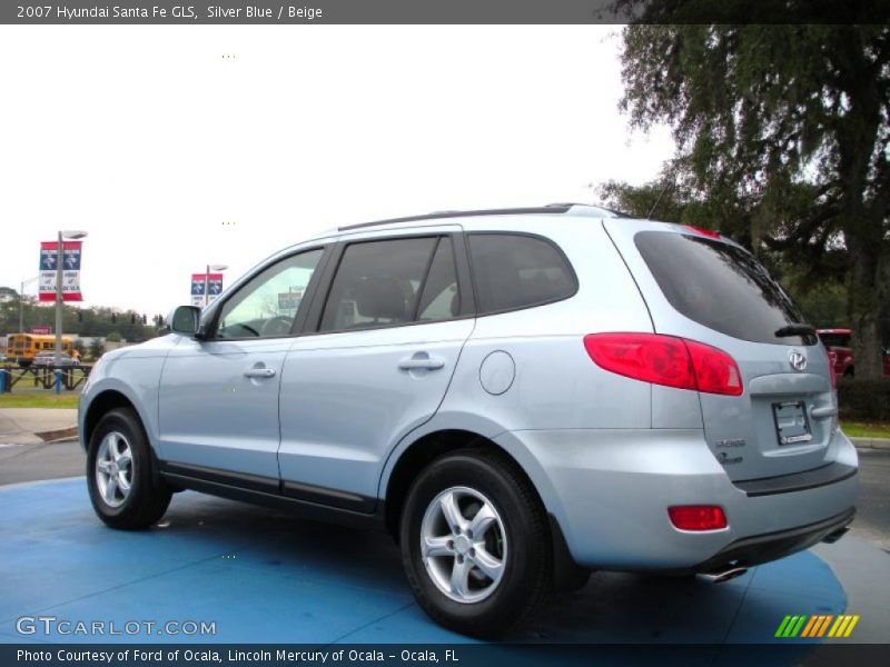 Silver Blue / Beige 2007 Hyundai Santa Fe GLS