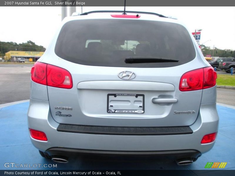 Silver Blue / Beige 2007 Hyundai Santa Fe GLS