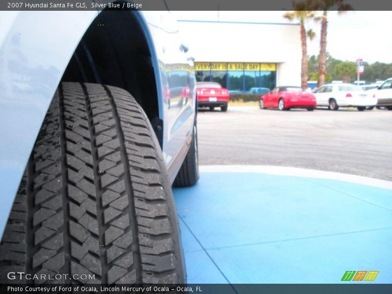 Silver Blue / Beige 2007 Hyundai Santa Fe GLS