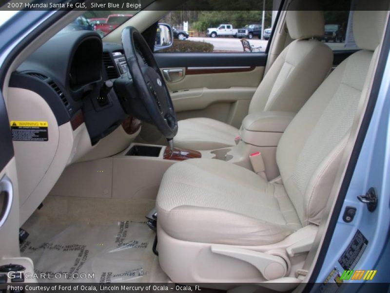 Silver Blue / Beige 2007 Hyundai Santa Fe GLS