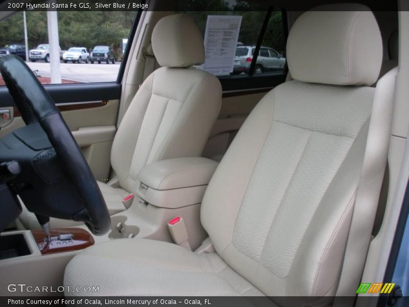 Silver Blue / Beige 2007 Hyundai Santa Fe GLS