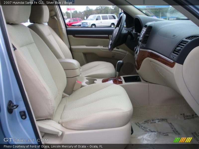 Silver Blue / Beige 2007 Hyundai Santa Fe GLS