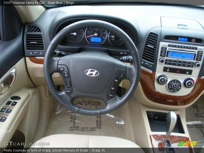 Silver Blue / Beige 2007 Hyundai Santa Fe GLS