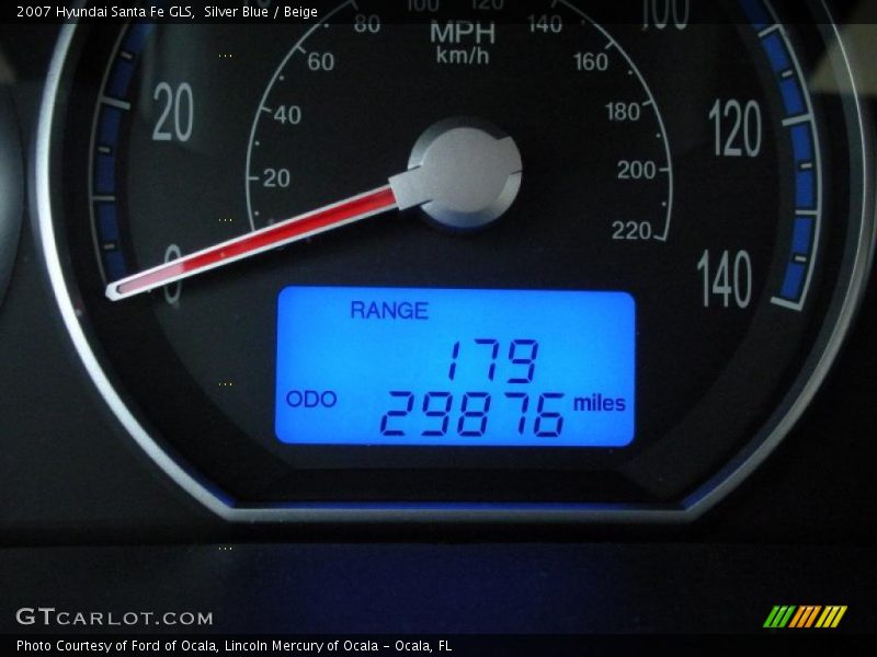 Silver Blue / Beige 2007 Hyundai Santa Fe GLS