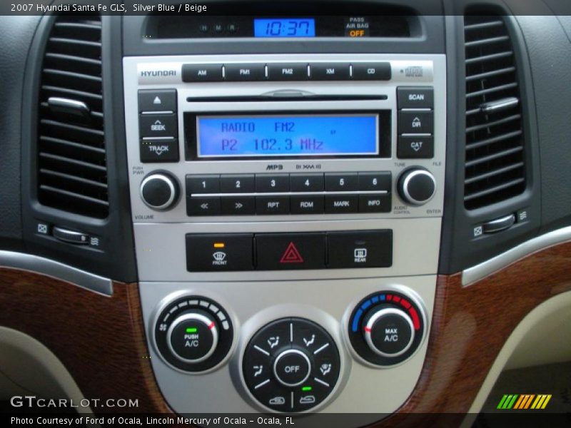 Silver Blue / Beige 2007 Hyundai Santa Fe GLS