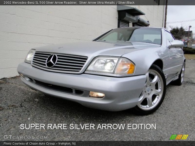 Silver Arrow Ultra Metallic / Silver/Black 2002 Mercedes-Benz SL 500 Silver Arrow Roadster