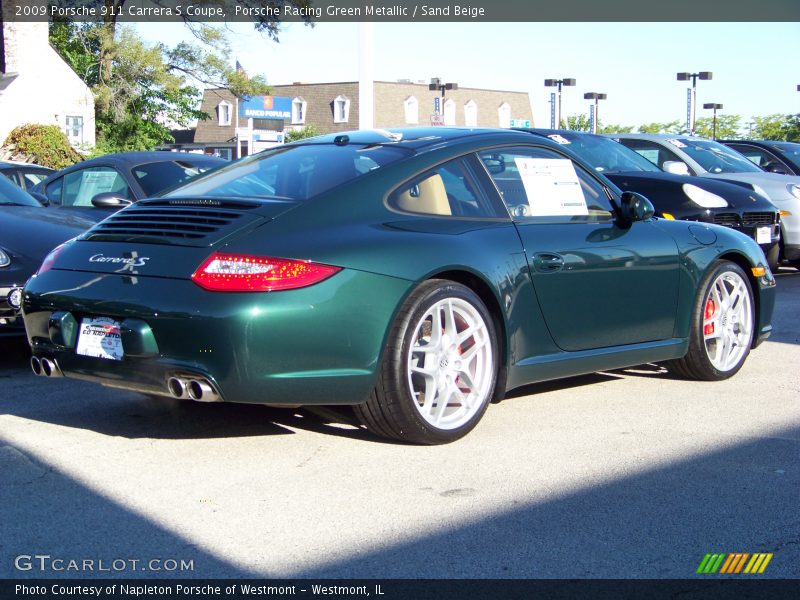 Porsche Racing Green Metallic / Sand Beige 2009 Porsche 911 Carrera S Coupe