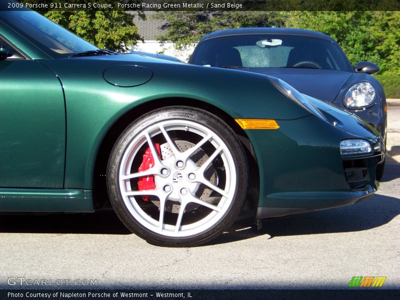 Porsche Racing Green Metallic / Sand Beige 2009 Porsche 911 Carrera S Coupe