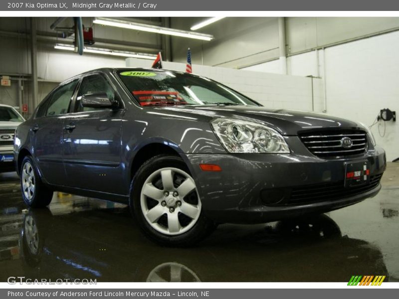Midnight Gray Metallic / Gray 2007 Kia Optima LX