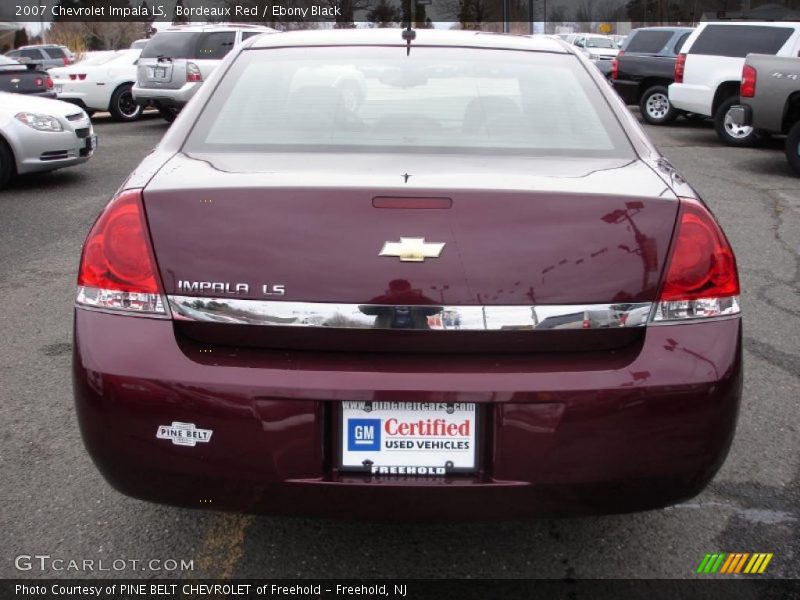 Bordeaux Red / Ebony Black 2007 Chevrolet Impala LS