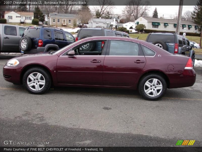 Bordeaux Red / Ebony Black 2007 Chevrolet Impala LS