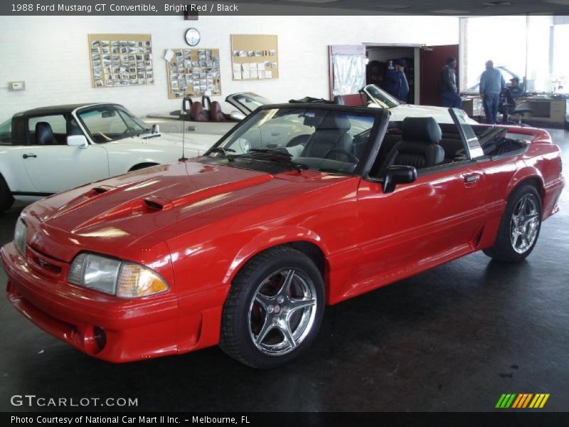 Bright Red / Black 1988 Ford Mustang GT Convertible