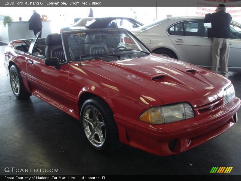 Bright Red / Black 1988 Ford Mustang GT Convertible