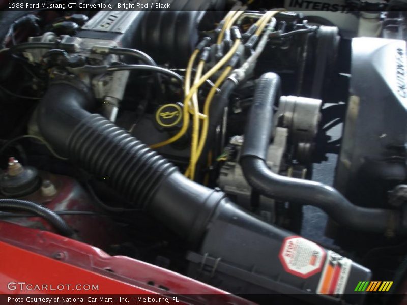 Bright Red / Black 1988 Ford Mustang GT Convertible