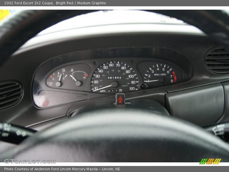 Bright Red / Medium Graphite 2002 Ford Escort ZX2 Coupe