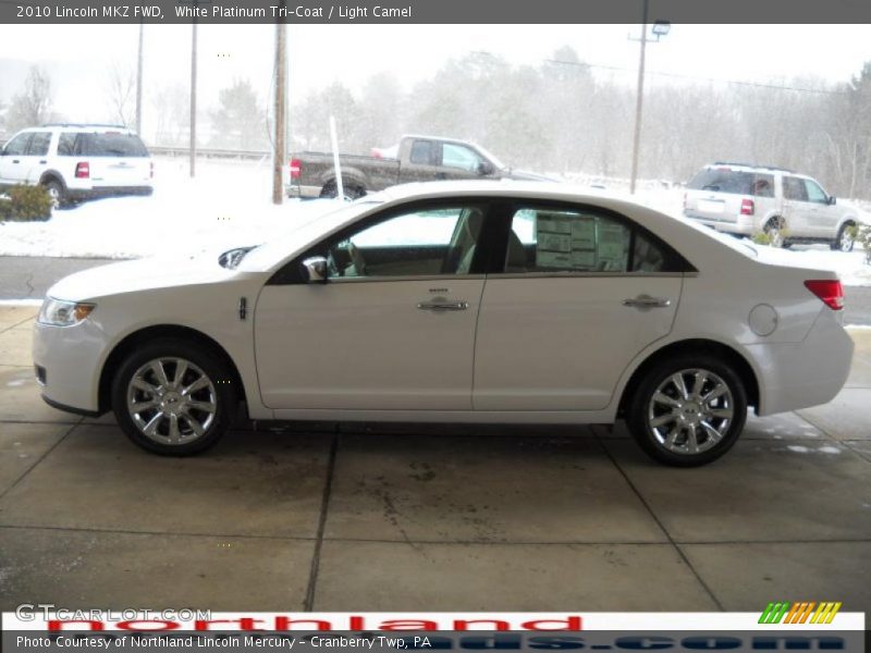White Platinum Tri-Coat / Light Camel 2010 Lincoln MKZ FWD