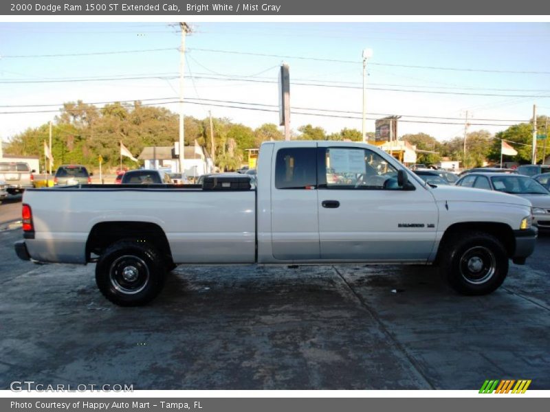 Bright White / Mist Gray 2000 Dodge Ram 1500 ST Extended Cab