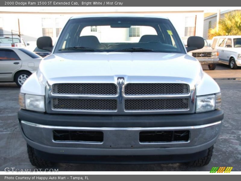 Bright White / Mist Gray 2000 Dodge Ram 1500 ST Extended Cab