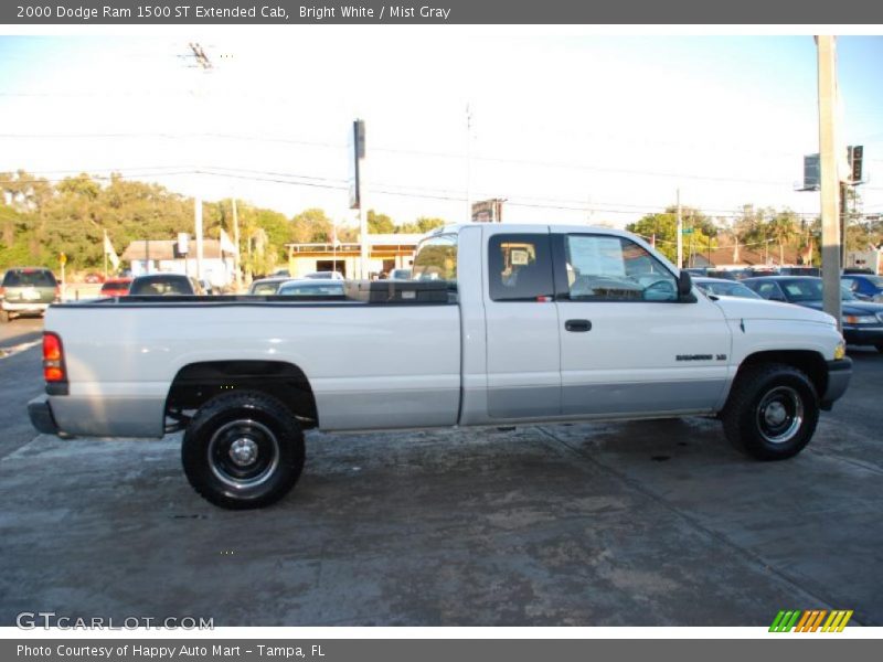 Bright White / Mist Gray 2000 Dodge Ram 1500 ST Extended Cab