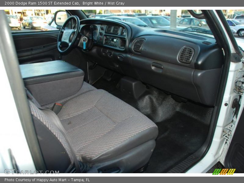 Bright White / Mist Gray 2000 Dodge Ram 1500 ST Extended Cab