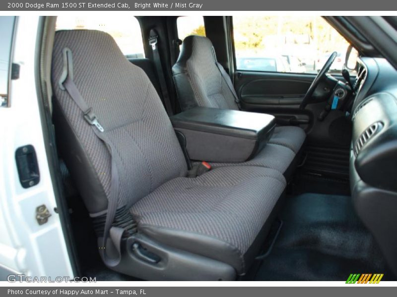 Bright White / Mist Gray 2000 Dodge Ram 1500 ST Extended Cab