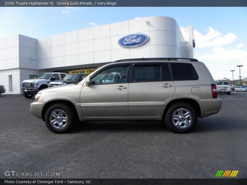 Sonora Gold Metallic / Ivory Beige 2006 Toyota Highlander I4