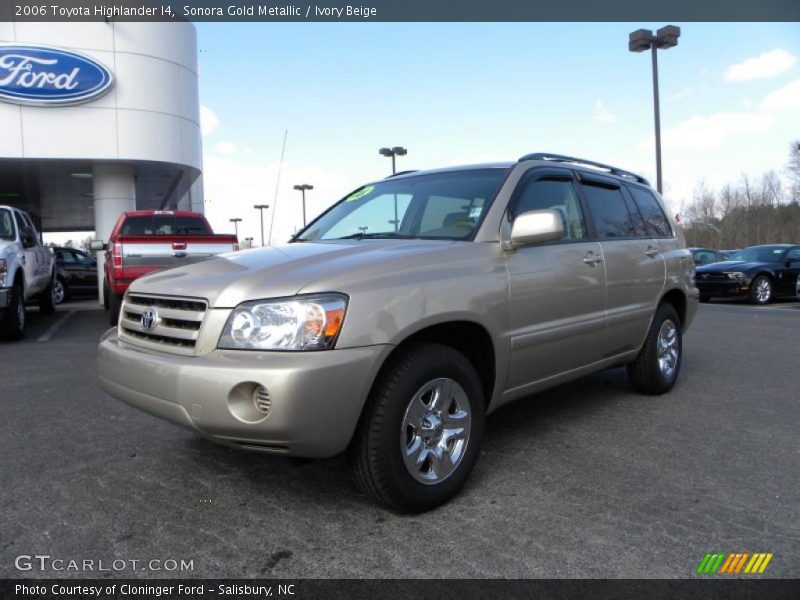 Sonora Gold Metallic / Ivory Beige 2006 Toyota Highlander I4