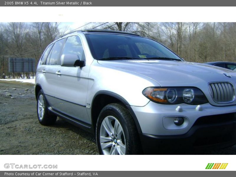 Titanium Silver Metallic / Black 2005 BMW X5 4.4i