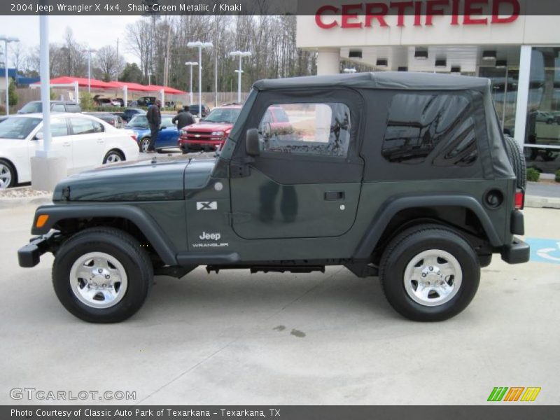 Shale Green Metallic / Khaki 2004 Jeep Wrangler X 4x4