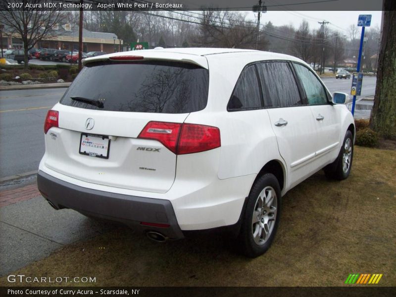 Aspen White Pearl / Bordeaux 2007 Acura MDX Technology