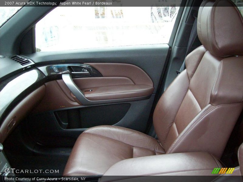 Aspen White Pearl / Bordeaux 2007 Acura MDX Technology