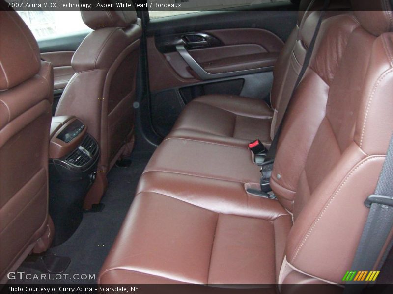 Aspen White Pearl / Bordeaux 2007 Acura MDX Technology